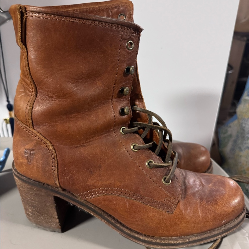 Leather Lace Up Boots